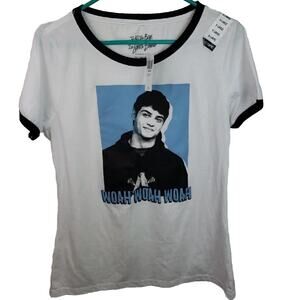 Official NWT Womens Hot Topic Netflix To All The Boys White Tshirt Size XL